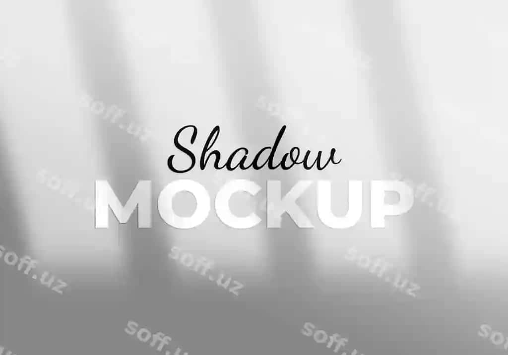 Soya qoplamasi maketi | Shadow overlay mockup