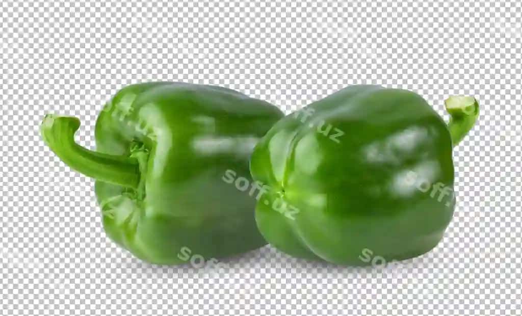 Yashil mirch ajraltirilgan alfa qat | Green pepper isolated alpha layer