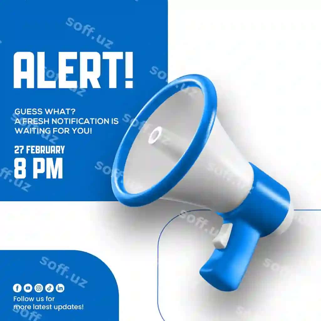 Muhim e'lon ijtimoiy tarmoqlar posti | Important announcement social media post