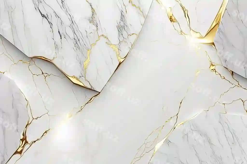 Abstrakt marmur oltin oq orqa fon turmali taklifnoma orqa paneli | Abstract marble gold white background wedding invitation backdrop