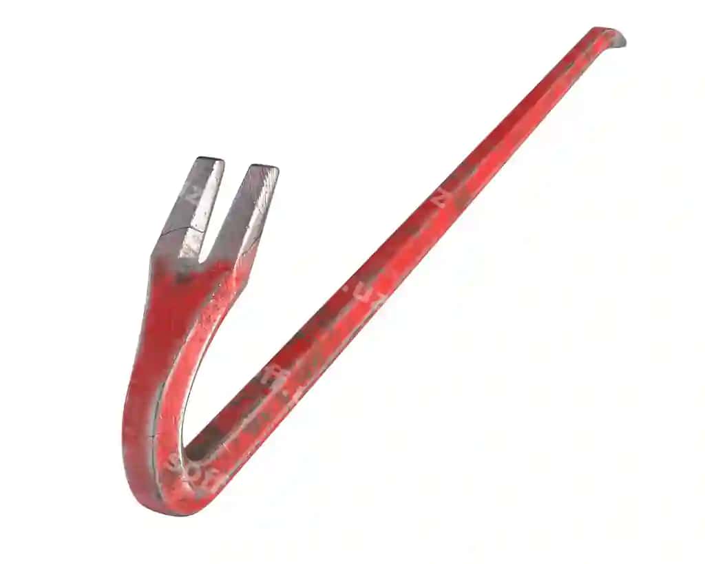 D render eski qizil shinal ajraltirilgan oq | D render old red crowbar isolated white