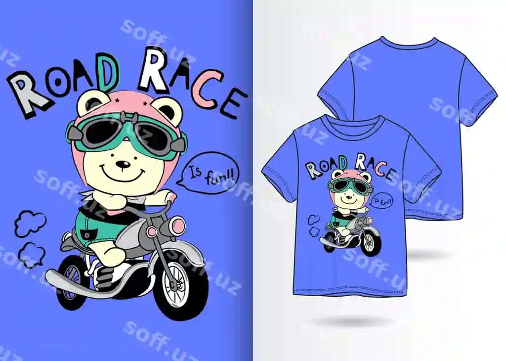 Qo'lda chizilgan yoqimli ayiqcha illyustratsiyasi va futbolka dizayni | Hand drawn cute bear illustration with t shirt design