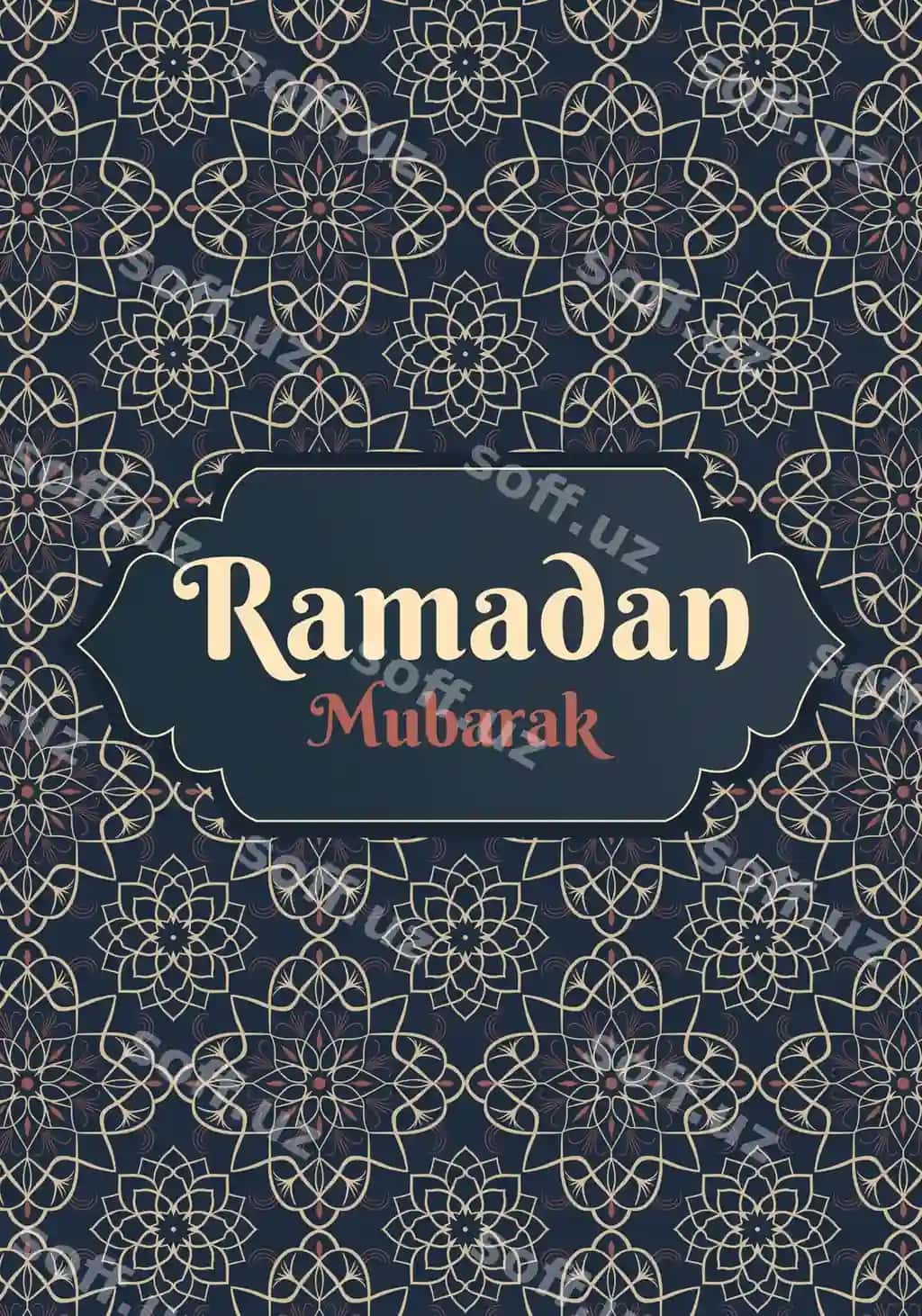 Ramazon muborak islamiy salom kartochkasi Ramazon shabloni poster media | Ramadan mubarak islamic greeting card ramadan template poster media