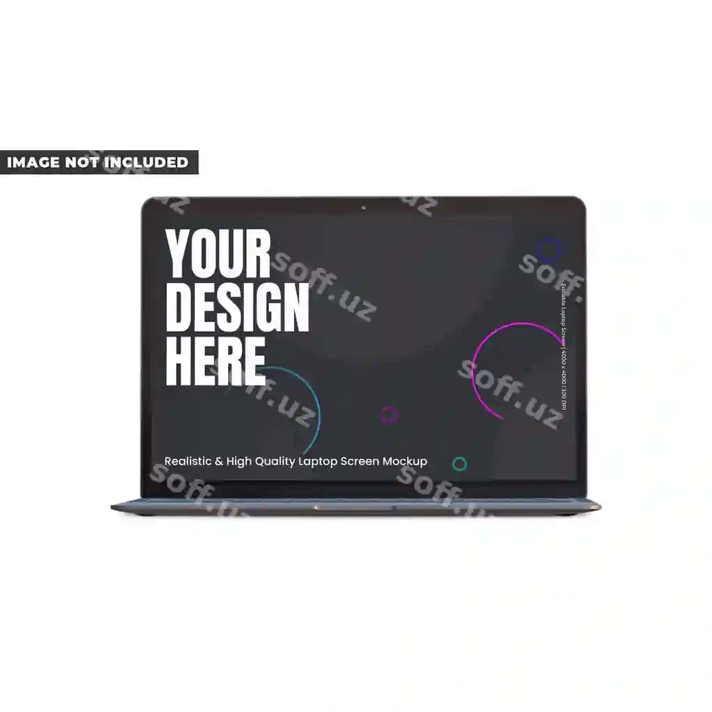 Laptop ekrani sizning dizayningizni aytdigan | Laptop with screen that says your design here