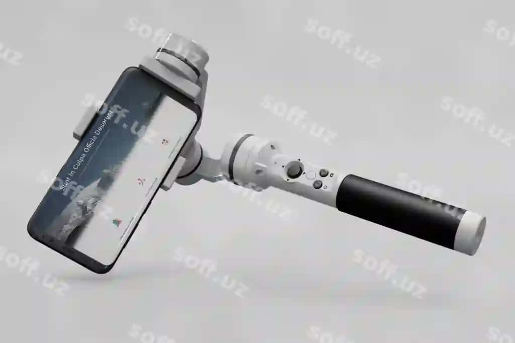 Soxta selfi tayoqchasi bilan smartfon | Smartphone with selfie stick mock up