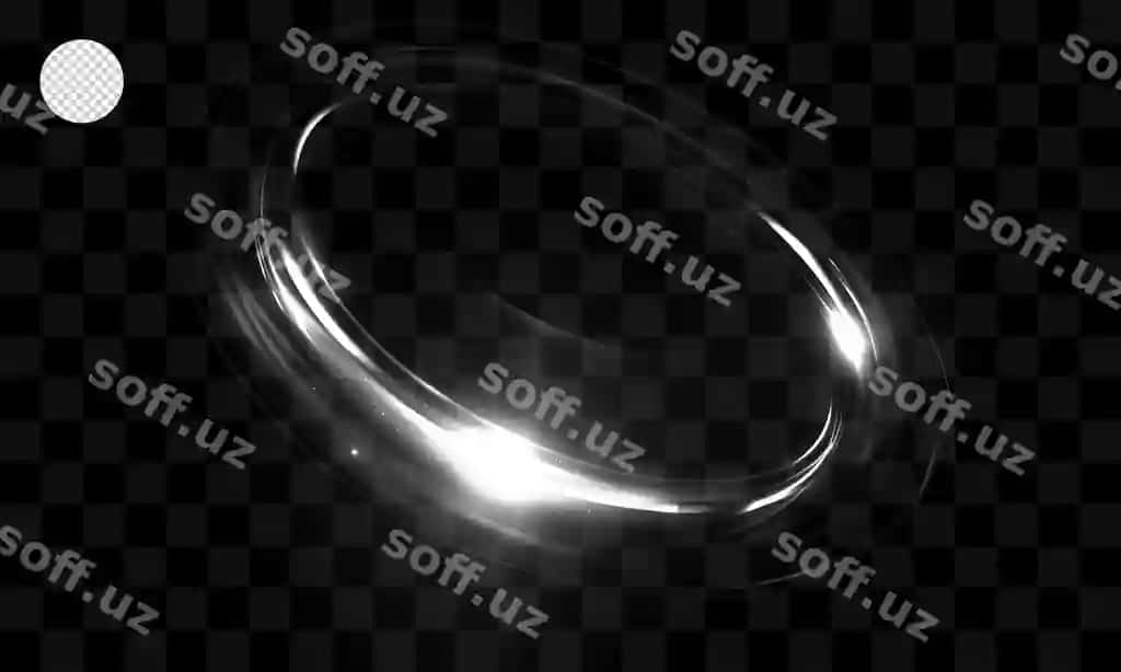 Halo shaffof fonli mavhum yorug'lik effektli doira | Abstract light effect circle with halo transparent background