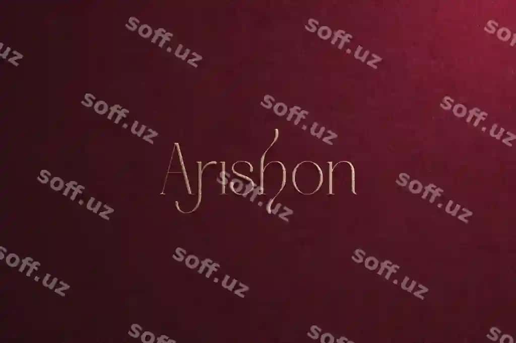 Realistik va elegant arishon logotipi mockup, bosilgan effekt bilan | Realistic elegant arishon logo mockup with embossed effect