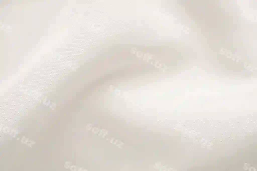 Abstrakt oq mato teksturasi yumshoq to'lqin foni bilan | Abstract white fabric texture with soft wave background