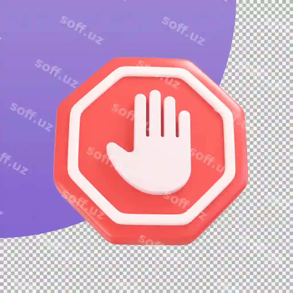 Taqiqlash belgisi belgisi yo'l-transport hodisasining oldini olish belgisi 3D tasviri | Prohibition sign icon traffic accident prevention sign 3d illustration