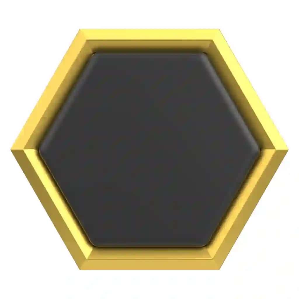 Hashamatli tugma bo'sh tugmasi 3D tasviri | Luxury button empty button 3d illustration