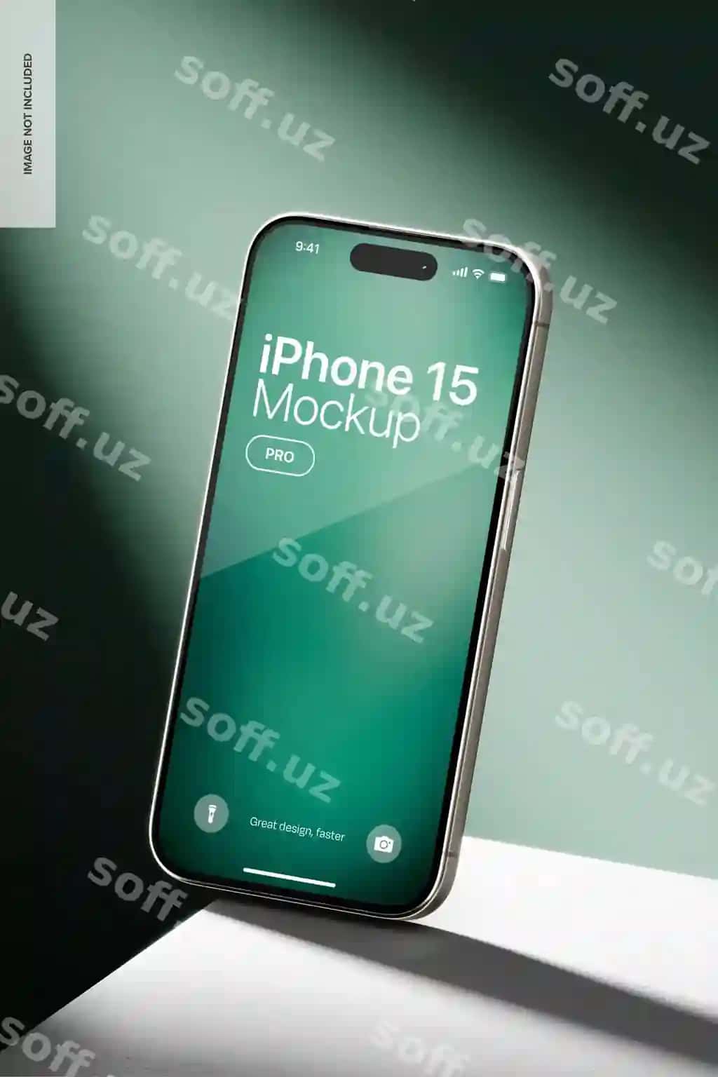Iphone 15 pro samoviy yorug'lik maketi bilan | Iphone 15 pro with celestial light mockup