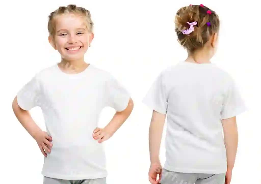 Kichik qiz oq futbolka | Little girl white tshirt