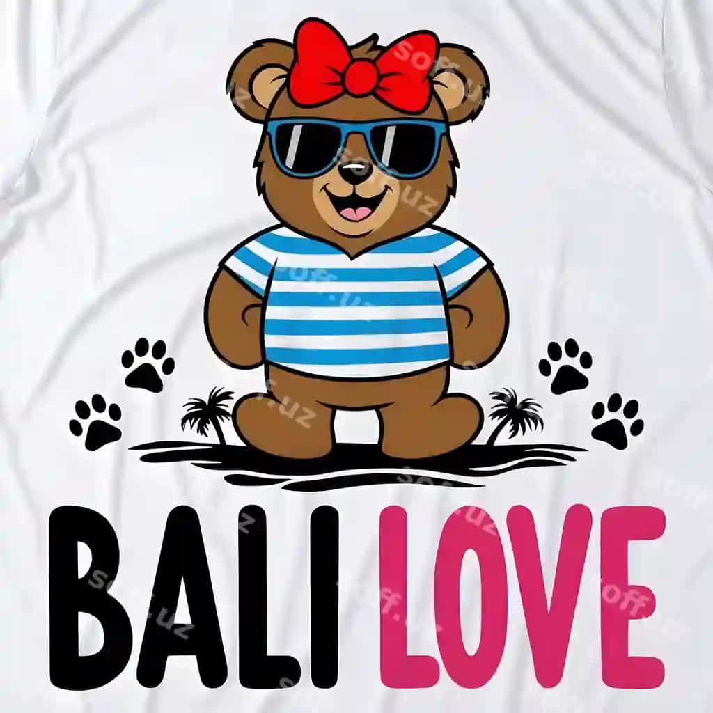 Sidney sevgisi yozilgan ko'zoynak taqib olgan ayiqcha | Teddy bear wearing sunglasses shirt that says sydney love
