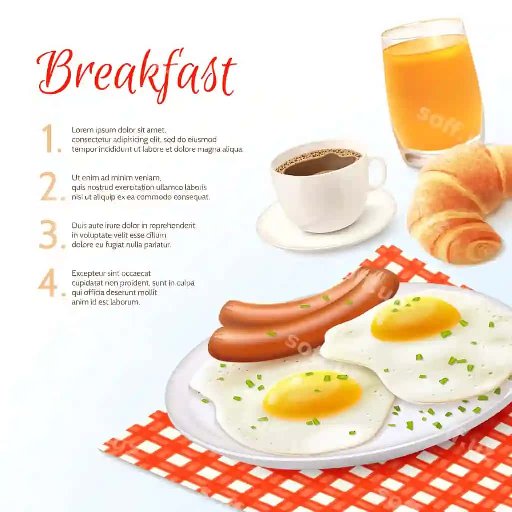 Nonushta orqa fon dizayni | Breakfast background design 2