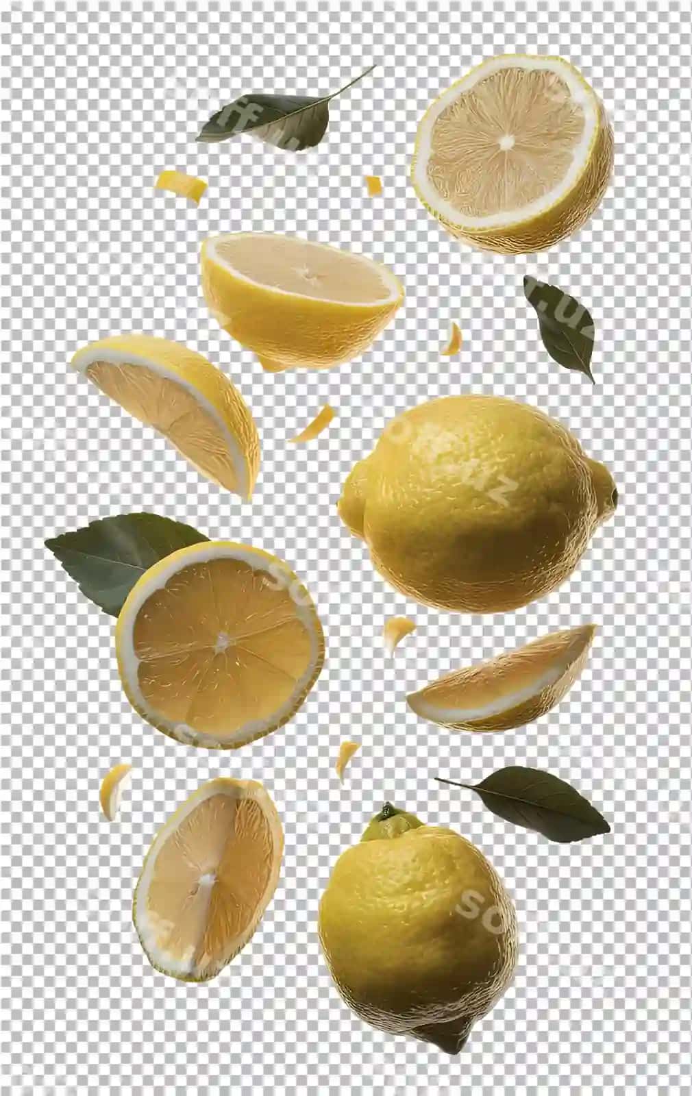 Limon barglarining vektorli illyustratsiyasi | Vector illustration lemons leaves