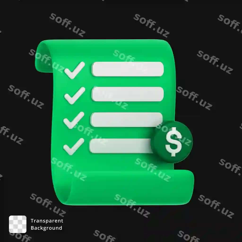 3d checklist to'lov ikonasi | 3d checklist payment icon