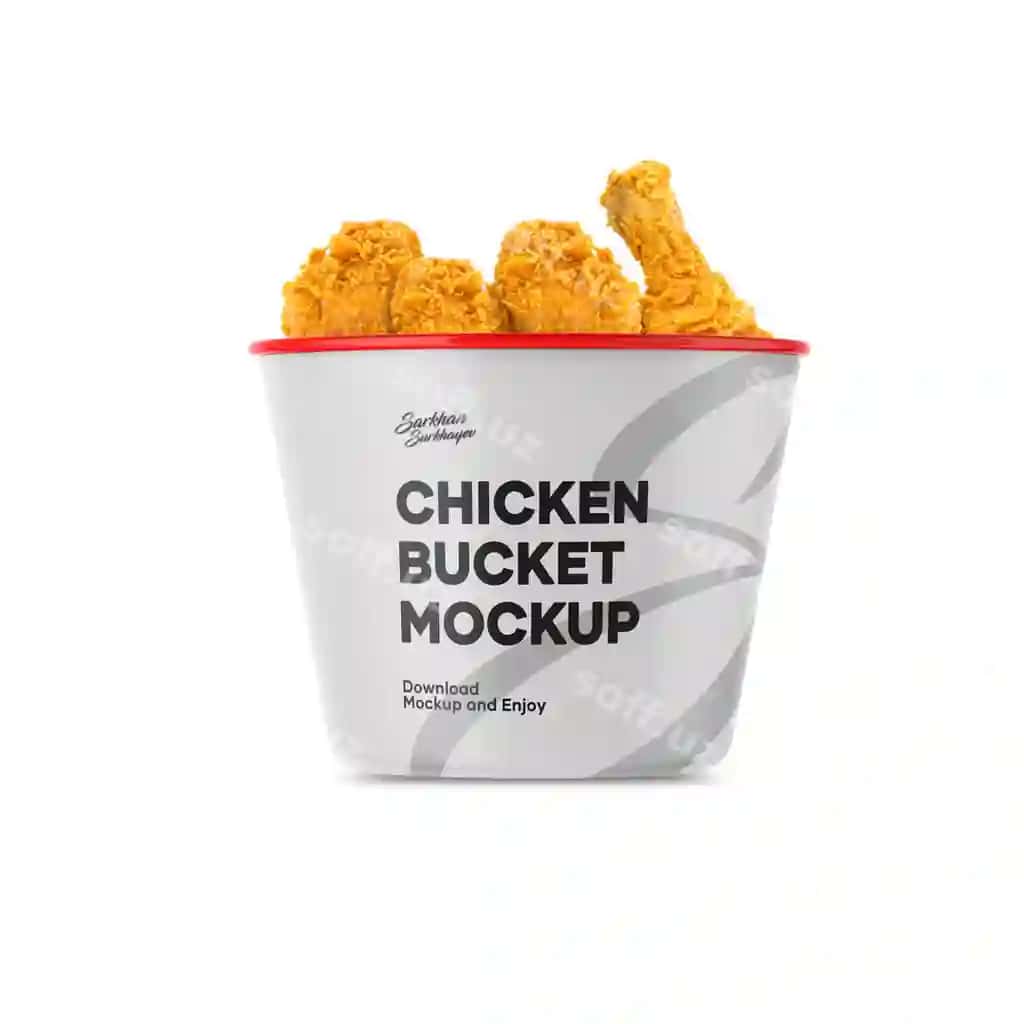 Tovuq vedro namunasi | Chicken bucket mockup