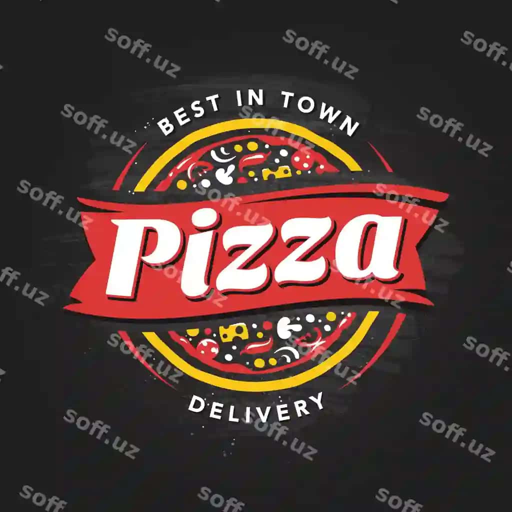 Boston pizza shahri logotipi | Logo pizza city boston