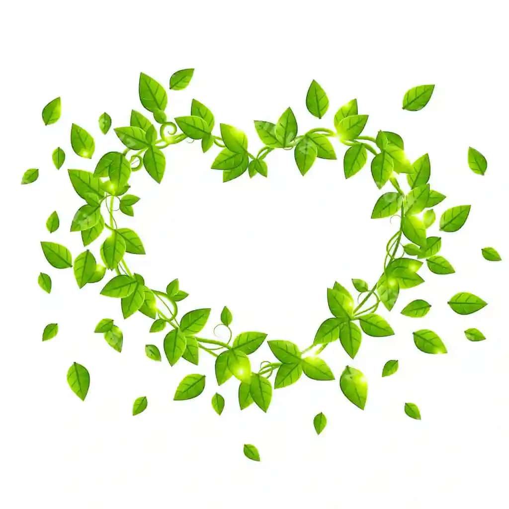 Sevgi yaproq vektori | Love leaf vector 2