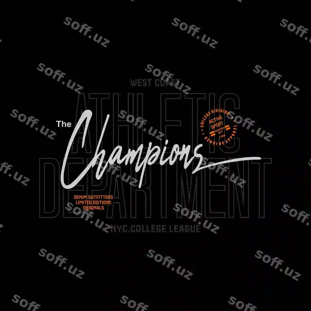 Dizayn vektor tipografiya futbolka ko'cha kiyimi kiyimlar atletik bo'lim | Design vector typography tshirt street wear clothing athletic department