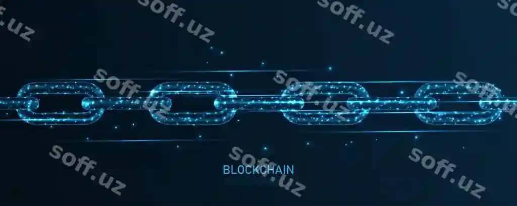 Blokcheyn texnologiyasi liniyasi ulanishi past poli simli dizayn | Blockchain technology line connection low poly wireframe design