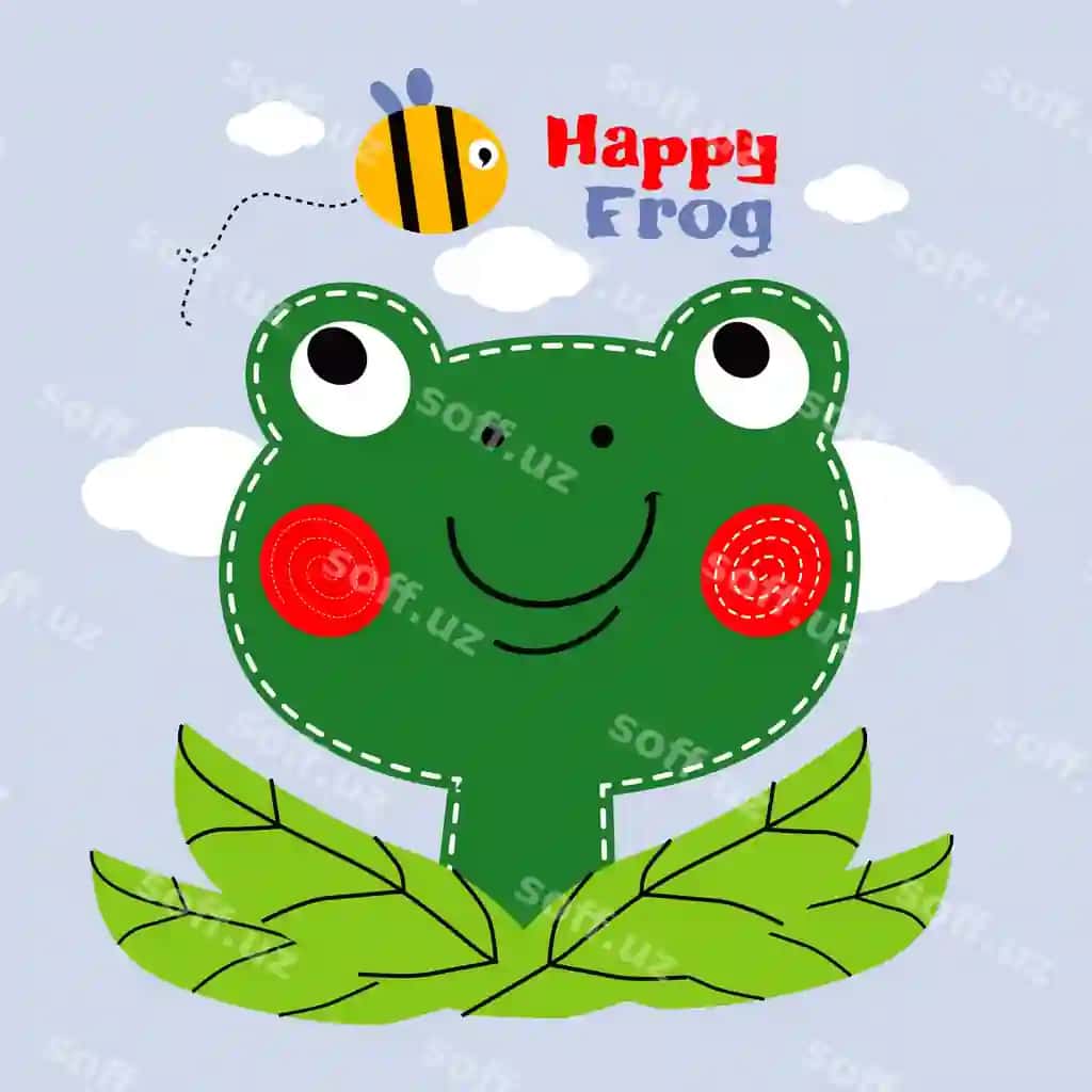 Sevimli pulta pchela kartun vektor illustrator dizayni | Cute frog bee design cartoon vector illustrator