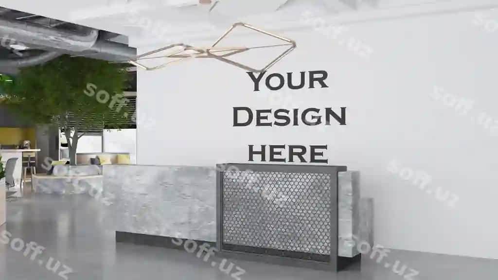 Retsept devori maketi | Reseption wall mockup