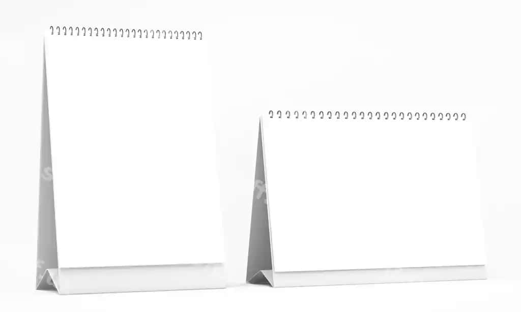 3d illustratsiya oq bo'sh taqvim oq orqa fonda | 3d illustration white blank calendar white background