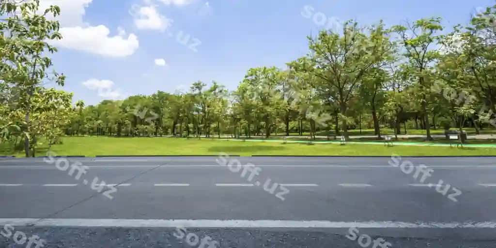Bo'sh avtomobil yo'li asfaltki yo'li chiroyli osmon | Empty highway asphalt road beautiful sky