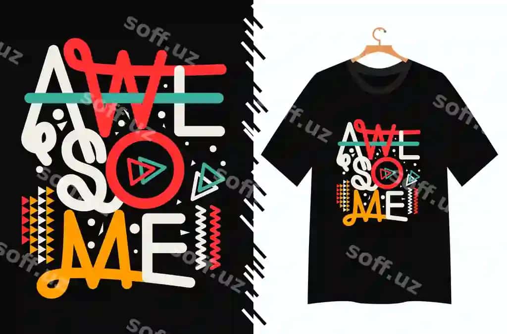 Ajoyib tipografiya t-shirt grafik | Awesome typography t shirt graphic
