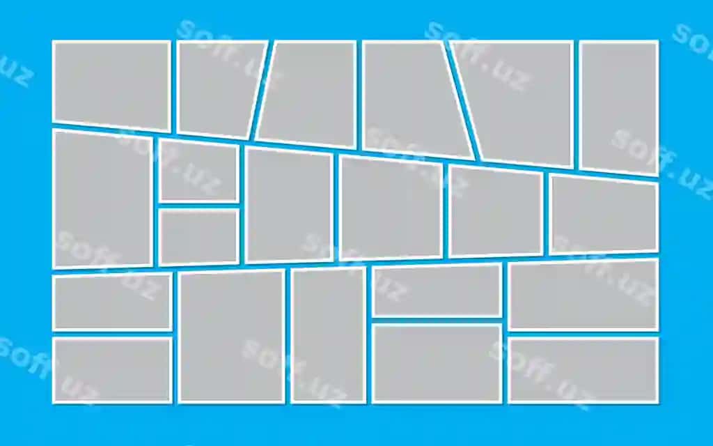 Kollassa tarlam fotosurat effekti vektor san'at | Collage grid photo effect vector art