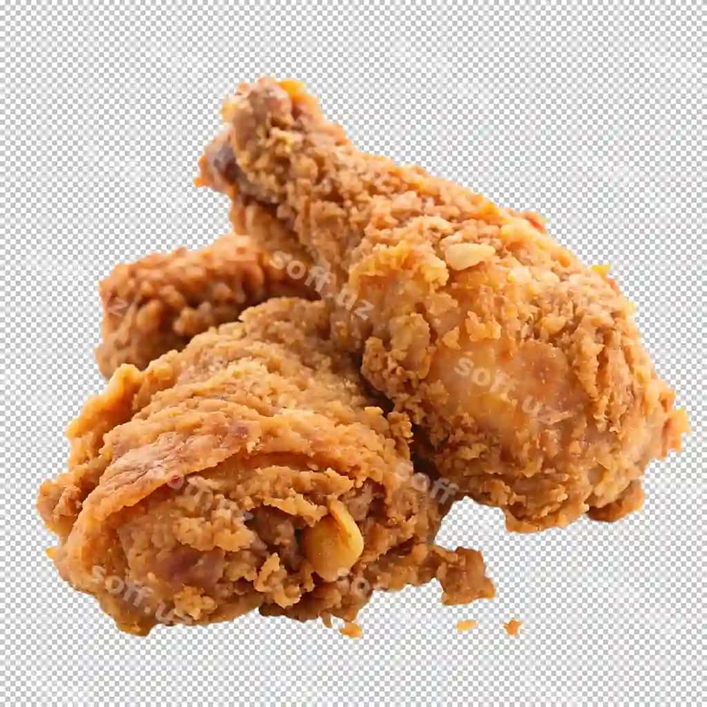 Mazali qovurilgan tovuq shaffof orqa fon | Tasty fried chicken transparent background