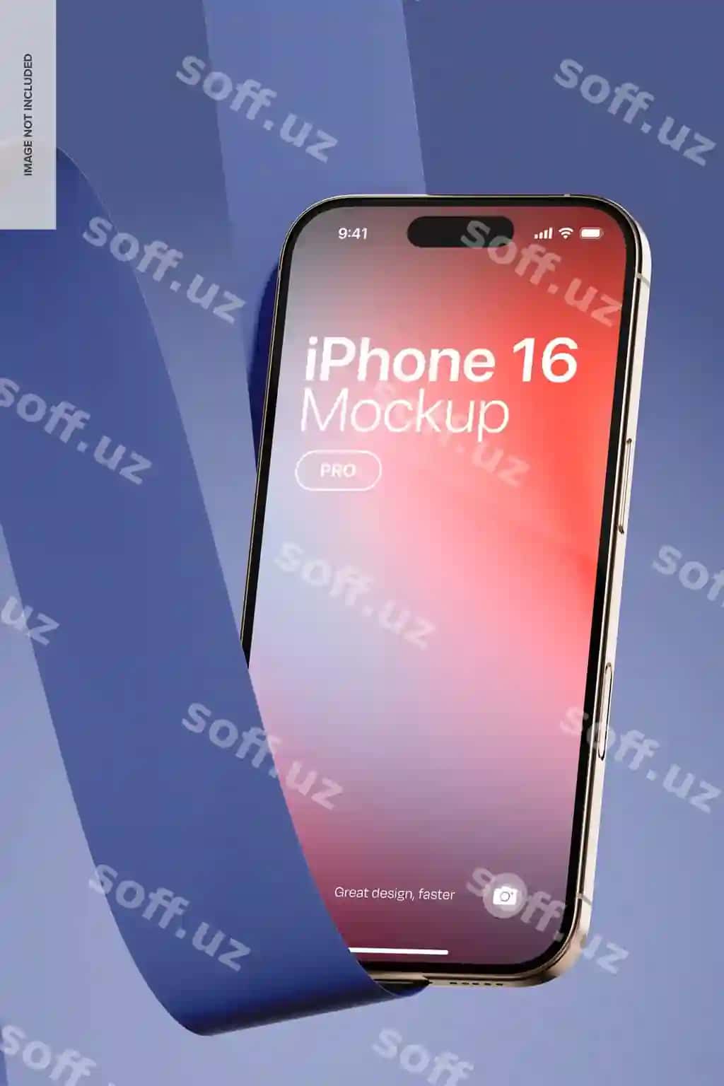Dinamik iphone 16 pro maketi o'ng ko'rinishi | Dynamic iphone 16 pro mockup right view