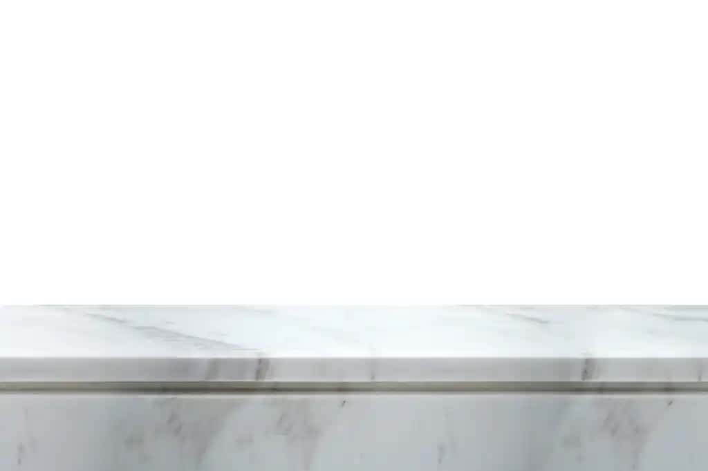 Oq marmar toshli stol usti izolyatsiyalangan oq fon mahsuloti ekrani | White marble stone table top isolated white background product display