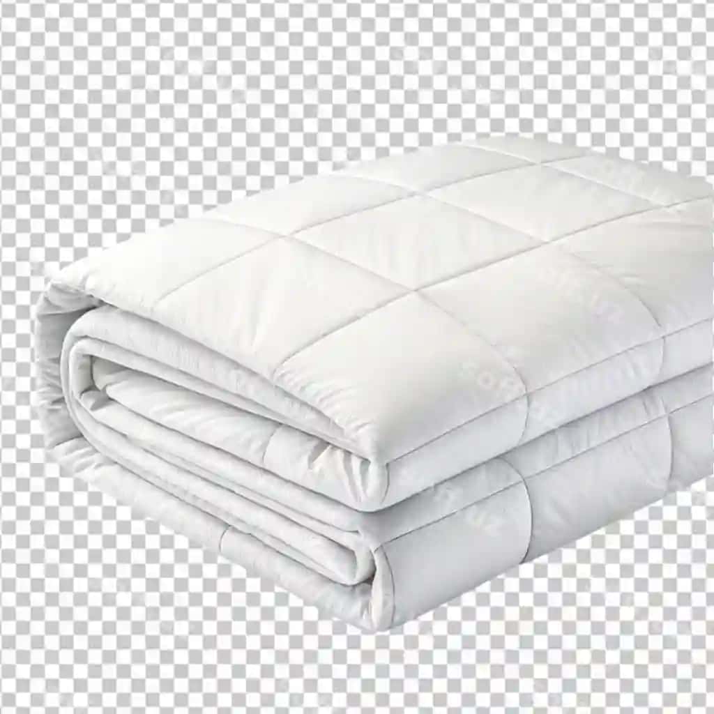 Oq peshon poliester ichki qatli paxta o'rtacha dizilgan | White blanket with polyester filling cotton cover quilted