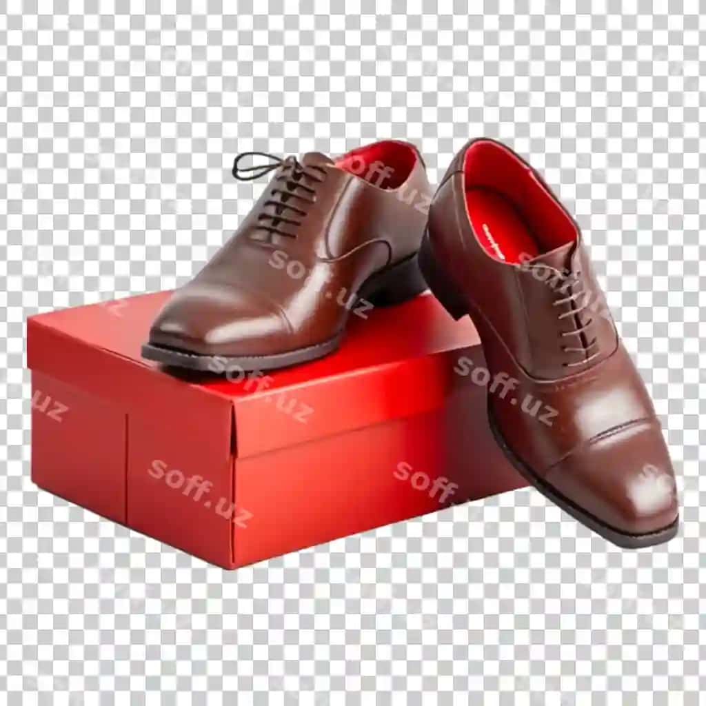 Erkak klassik teri qo'llanotgan o'ylaklar png ajraltirilgan | Mens classic leather handmade shoes png isolated