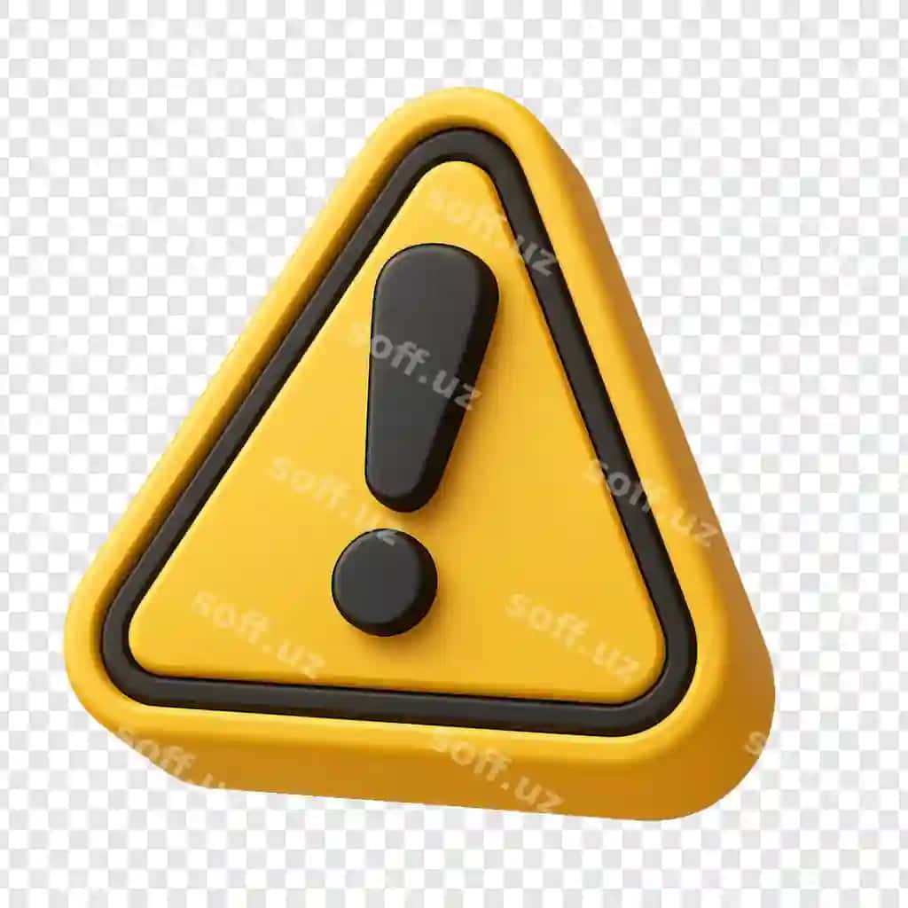 Xavfsizlik xavfi haqida ogohlantirish belgisi bo'lgan undov belgisi bo'lgan 3D sariq ogohlantirish belgisi | 3d yellow warning sign with exclamation mark safety hazard alert