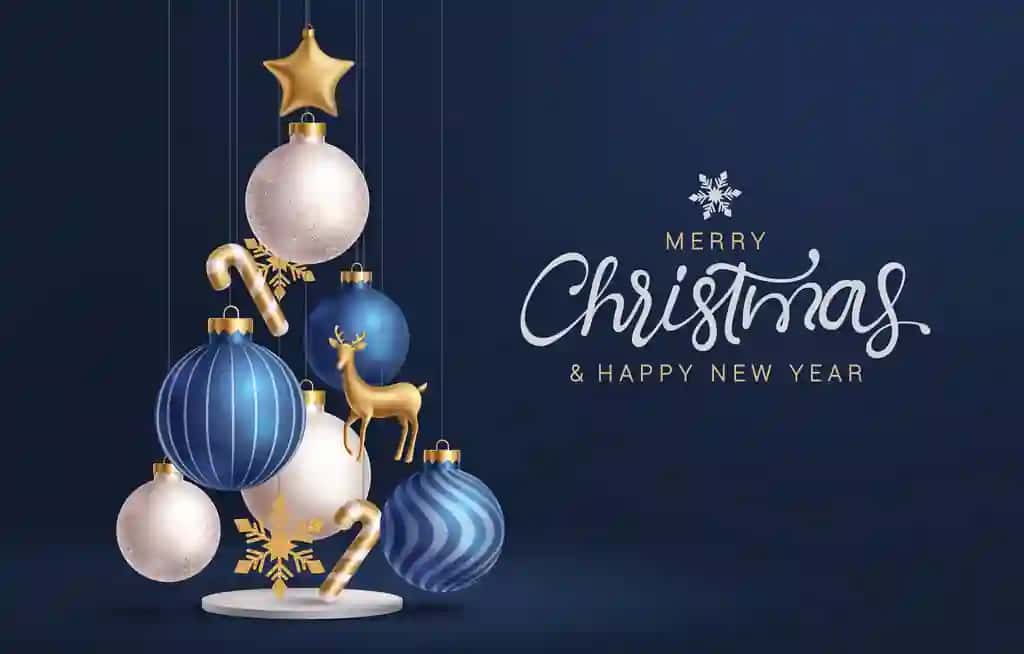 Rojdestvo to'plari vektor dizayni bilan quvnoq Rojdestvo tabrik matni | Christmas balls vector design merry christmas greeting text with