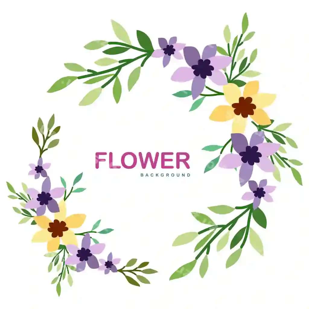 Gulli ramkali gulli fon bilan nafis gulli dizayndagi fon | Elegant flower design background with floral frame flower background