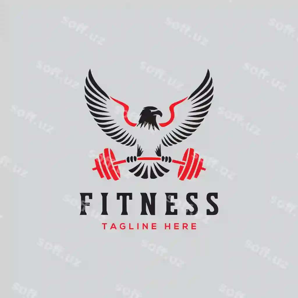Ijodiy burgut fitness logotip dizayni | Creative eagle fitness logo design