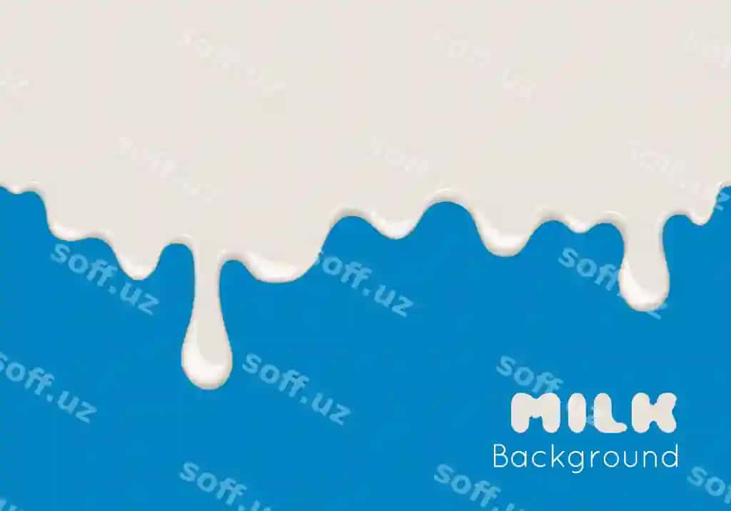 Vektor fon oqimli sut bilan | Vector background with flow milk