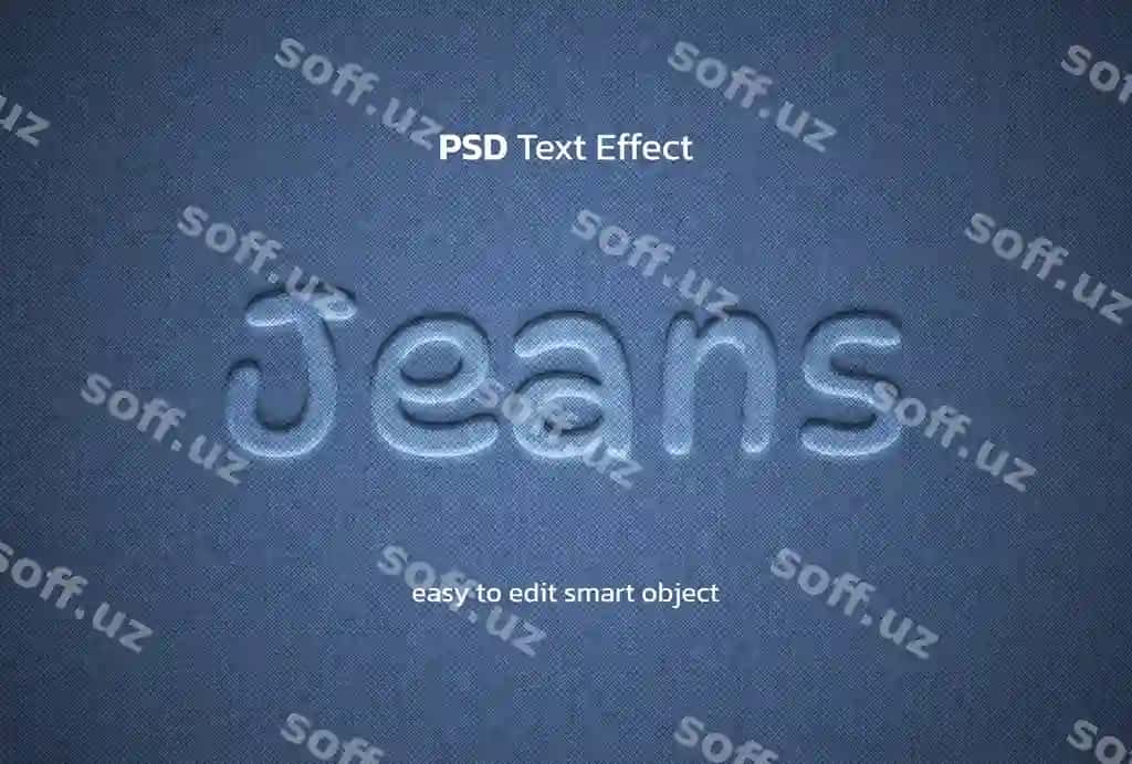 Jeans matn uslubi effekti | Jeans text style effect