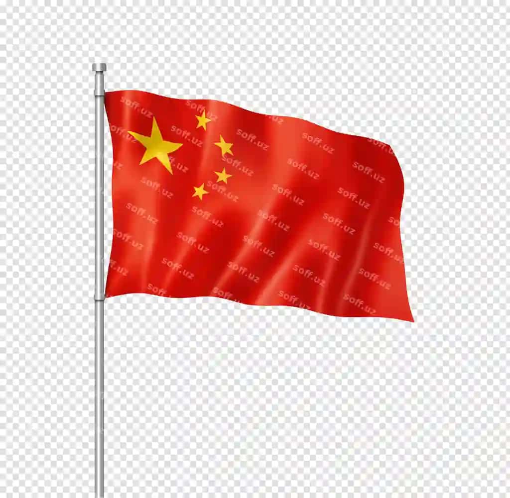 Xitoy bayrog'i oq rangda | Chinese flag isolated white