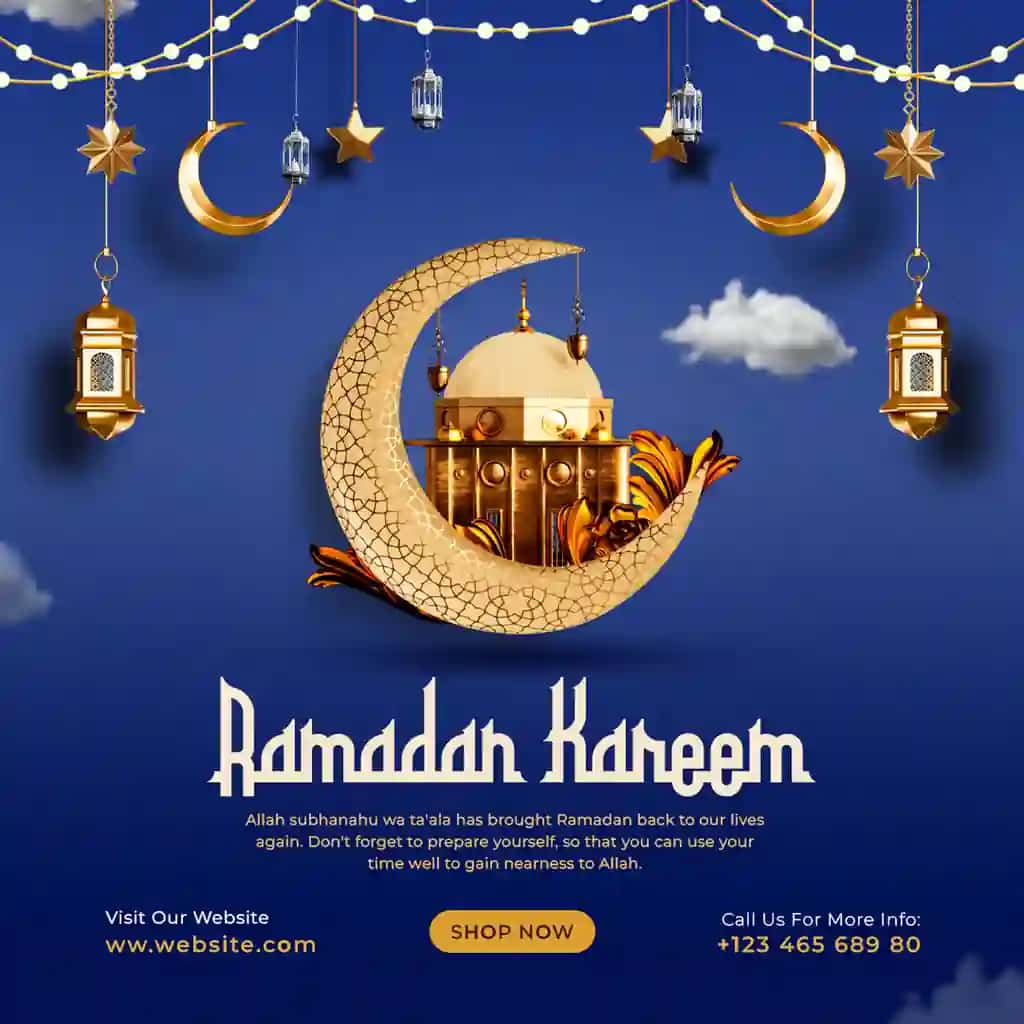 Ramazon karim islom festivali ijtimoiy media post dizayn shabloni | Ramadan kareem islamic festival social media post design template