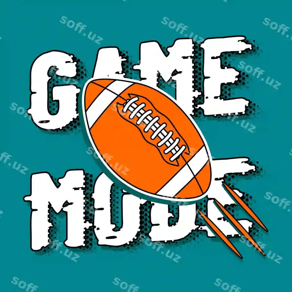Futbol to'pi bilan o'yin rejimi matn effekti | Game mode text effect with football ball