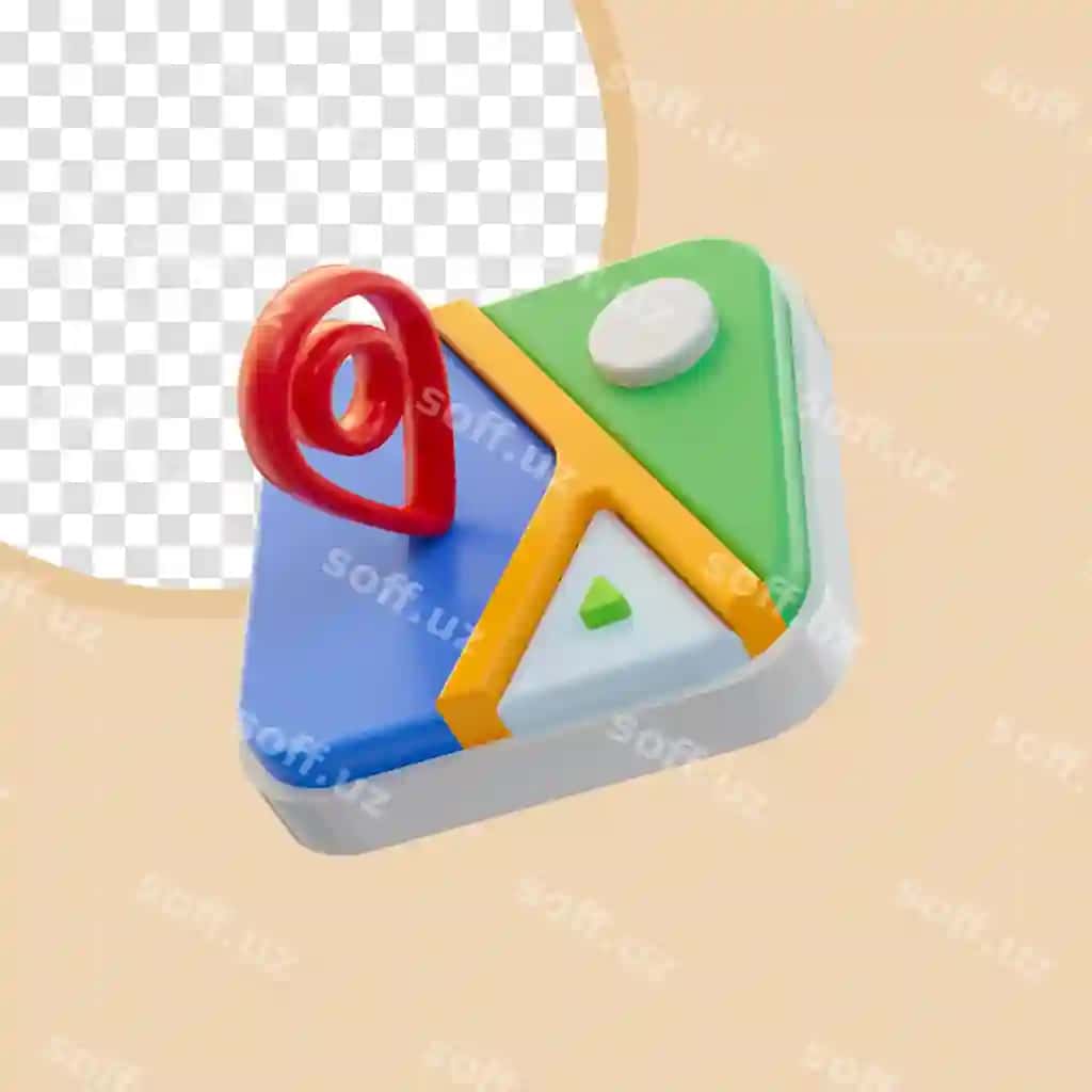 Multfilm koʻrinishidagi joylashuv xaritasi belgisi 3D render global joylashuv tushunchasi | Cartoon look location map icon 3d render concept global positioning