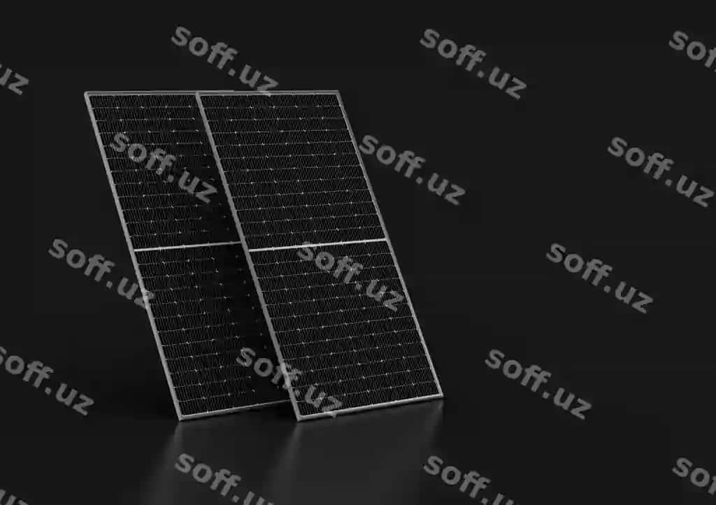 3d ikki fotovoltaik quyosh paneli ajraltirilgan qora fonda 3d illustratsiyasi | 3d two photovoltaic solar panels isolated black background 3d illustration