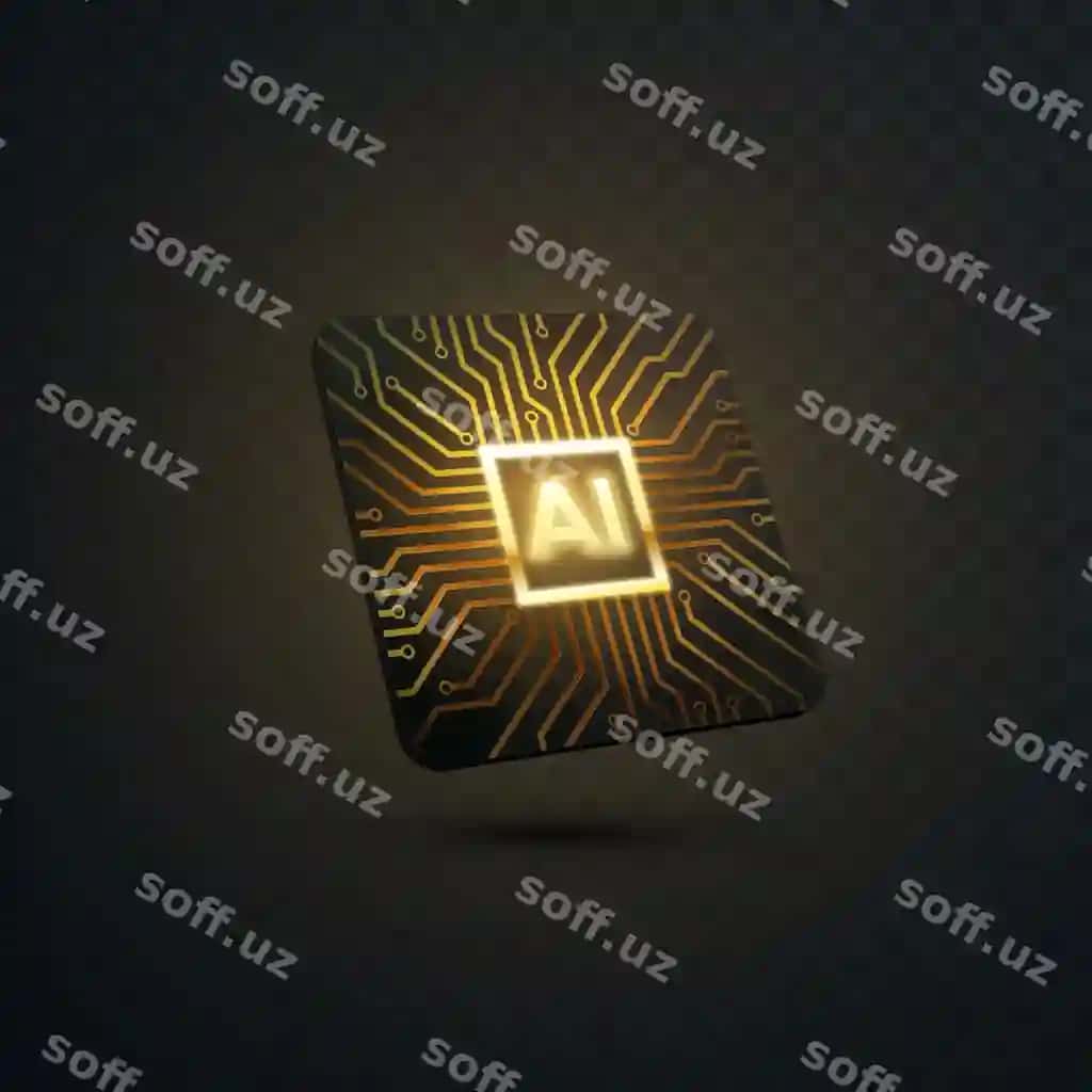 Sun'iy intellekt konsepsiyasi, elektron plata naqshli mikrochip | Artificial intelligence concept micro chip with circuit board pattern