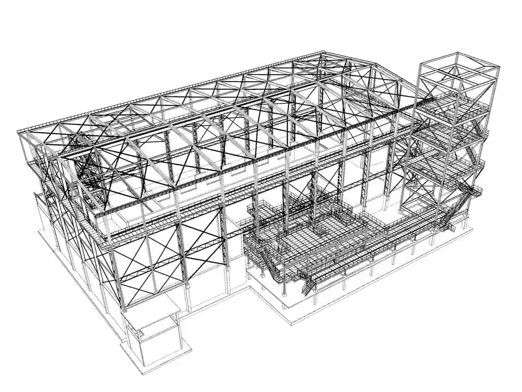 3D illyustratsiya qurilish tuzilishi | 3d illustration building structure