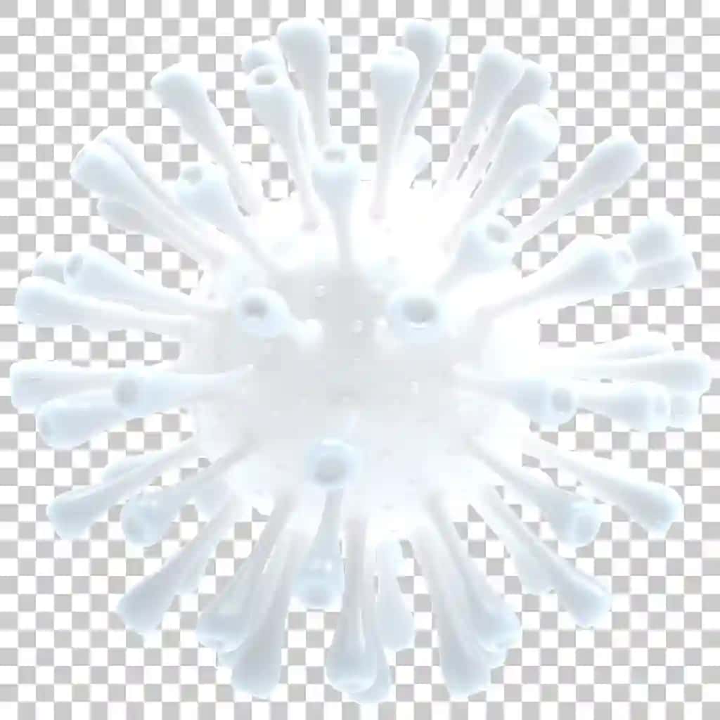 Virus bilan ajratilgan shaffof fon 3D renderlash illyustratsiyasi | Virus isolated transparent background 3d rendering illustration